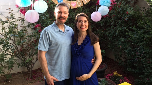 Michelle & Michael at the virtual gender-reveal